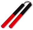 KD Elite Red Grip Rubber Nunchaku